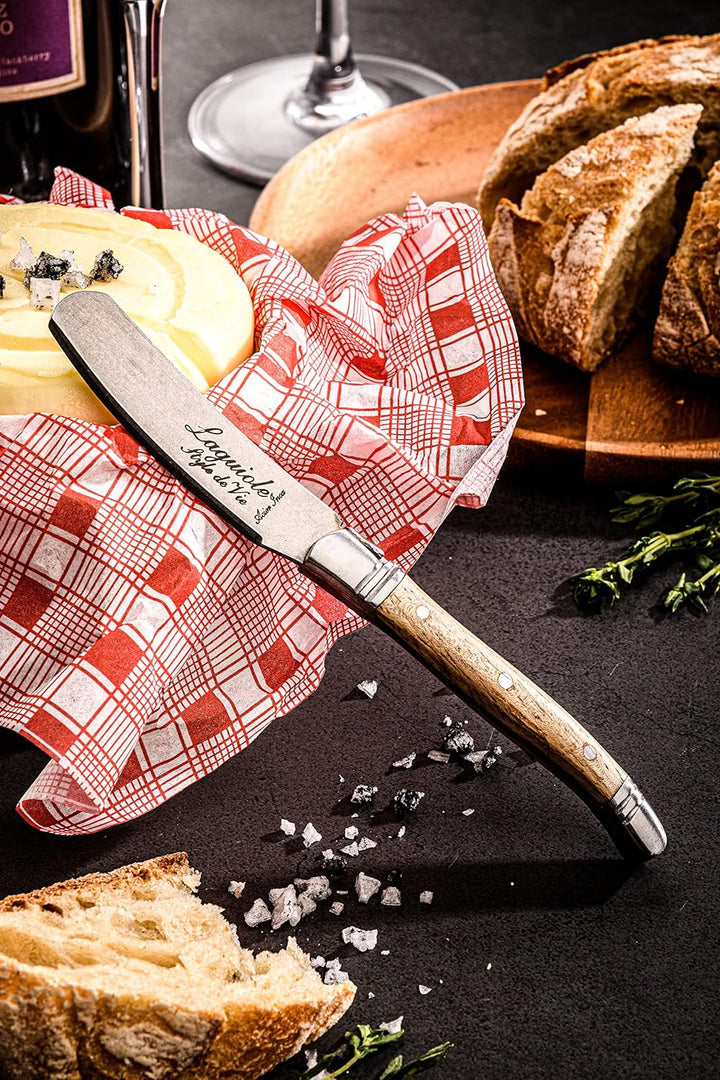 Laguiole Style de Vie Buttermesser Luxury Line, 4-teilig, Eichenholz