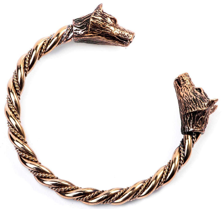 Windalf Frauen Armreif JANA Ø 5.6 cm Wikinger Armschmuck Armband Handarbeit Bronze