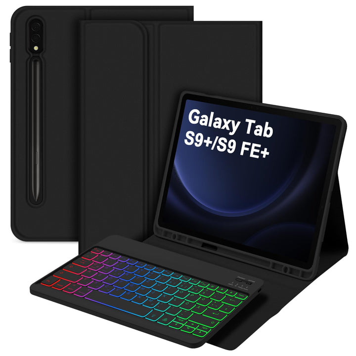 Bettdow für Samsung Galaxy Tab S10+/S10 Plus Tastatur Hülle, QWERTZ Layout Abnehmbarer Beleuchtete T