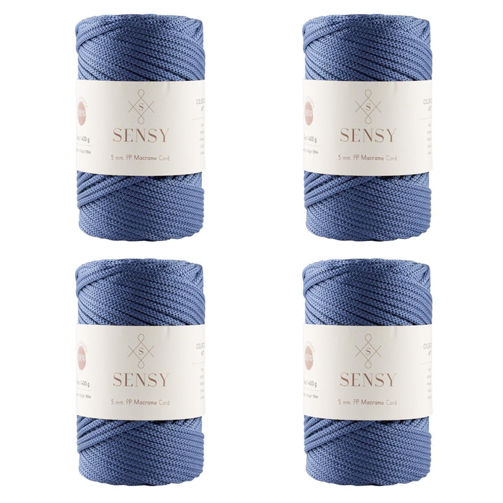 4 Stränge Sensy Premium 5 mm 95 Meter Polyester-Seil 100% Polypropylen-Kordel Makramee-Kordel 5 mm H
