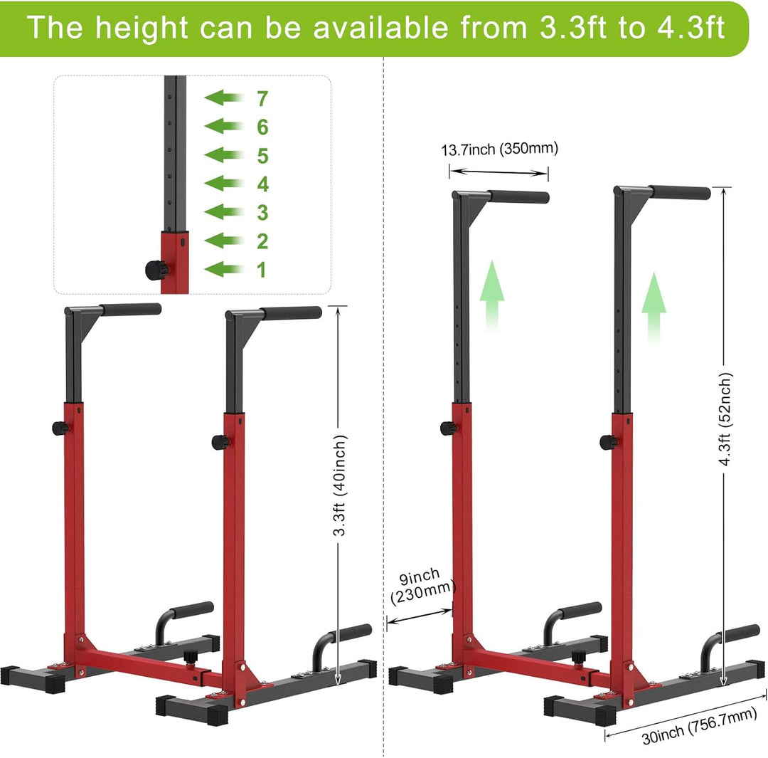 SELEWARE Solide Dip-Bar, verstellbare Dip-Station Home Gym Fitness Calisthenics Ausrüstung, multifun