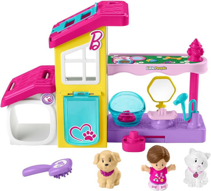 Little People Barbie-Spielset für Kleinkinder mit Musik und Geräuschen, 2 Ebenen und 4 Teilen, Tiers