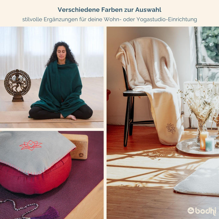 Bodhi Yogadecke ASANA Blanket | Weiche & Warme Kuscheldecke | Meditationsdecke für Shavasana | Tages
