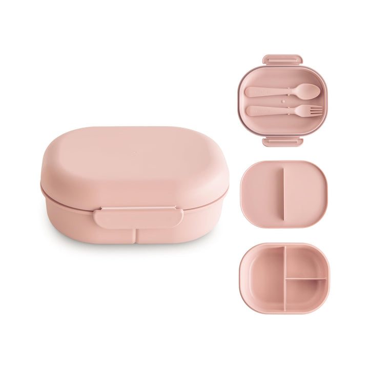 mushie Lunchbox Kinder Brotdose Vesperdose für Kindergarten und Schule | Trennwand & Fächern mit ver
