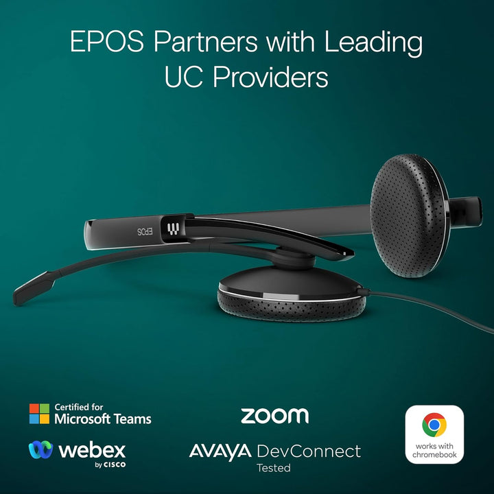 EPOS Adapt 165T USB II Headset: Überlegene Klangqualität, Microsoft Teams Zertifiziert, Multi-Geräte