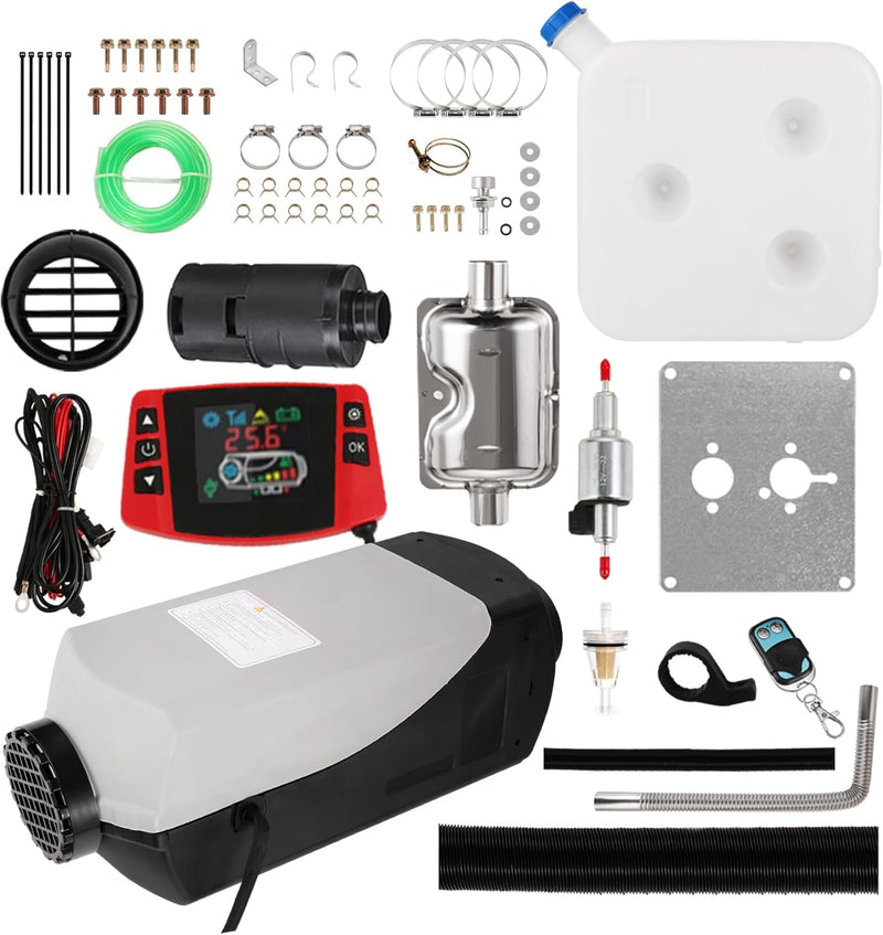 12V 5KW Dieselheizung, Standheizung Diesel mit 10L Tank, LCD Monitor, Automatische Höhenerkennung Di