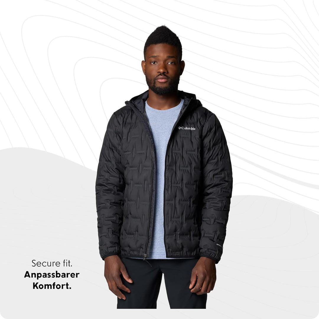 Columbia Herren Delta Ridge Down Hooded Jacket Daunenjacke Mit Kapuze (1er Pack) S Schwarz, S Schwar