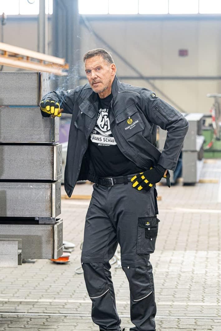 HSW Professional – Lange Arbeitshose für Herren – Modische und leichte Bundhose mit Knietaschen – St