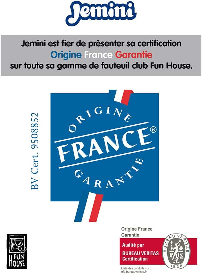 Fun House 713070 Espace Kinderclubsessel, Herkunft Frankreich, Blau/Gelb, ab 18 Monate