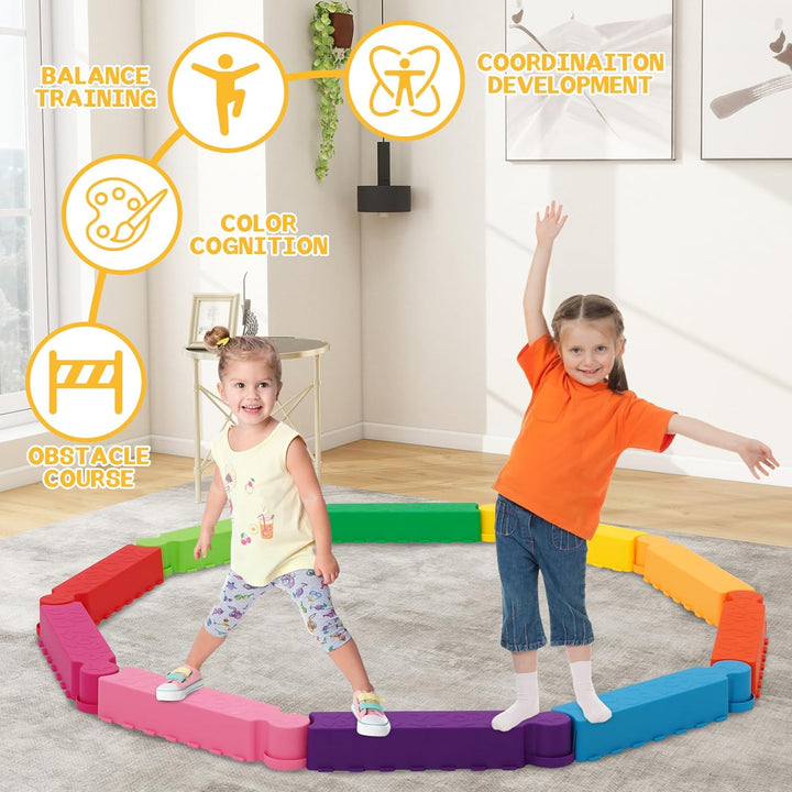 Balanciersteine für Kinder Trittstein Balance Boards, Balancierbalken Kinder, Stapelsteine Balancier