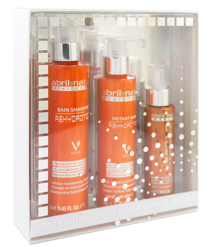 abril et nature - REHYDRATION Professional Treatment Geschenkpaket für trockenes Haar - Enthält Haar