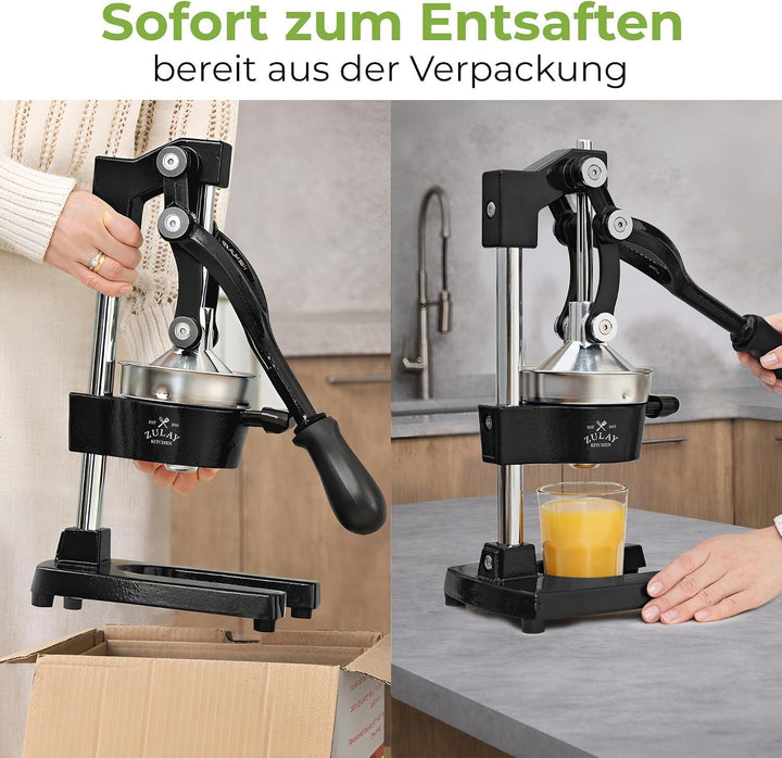 Zulay Kitchen professionelle zitruspresse - manuelle zitruspresse und orange squeezer - metall lemon