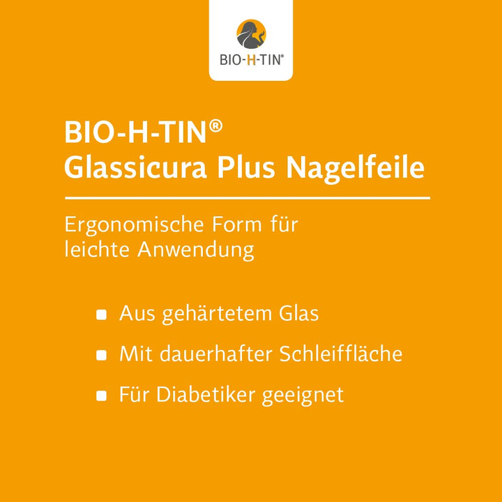 BIO-H-TIN stärkendes Nagel-Serum 3,3 ml + Glassicura Nagelfeile – Zum Aufbau kräftiger & gesunder Nä