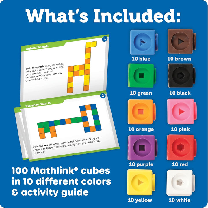 Learning Resources MathLink Builders - STEM-Entdecker, steckwürfel grundschule, rechenhilfe grundsch