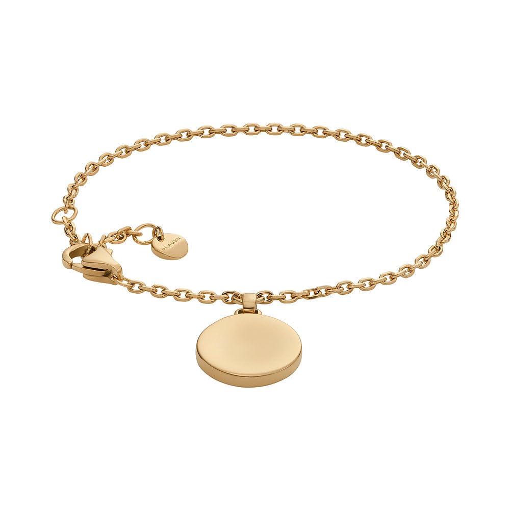 Skagen Damenarmband, Edelstahlarmband Goldfarbe, Goldfarbe