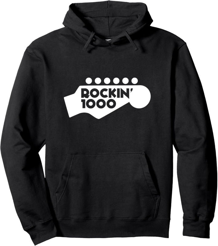 Rockin'1000 Logo mit Kopfplatte weiss Pullover Hoodie