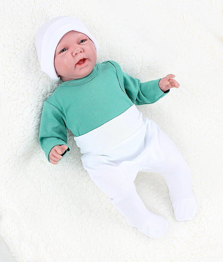 Baby Body Langarm – Wickelbody Langarm im 5er Pack aus Baumwolle für Mädchen und Jungen, Dunkelblau