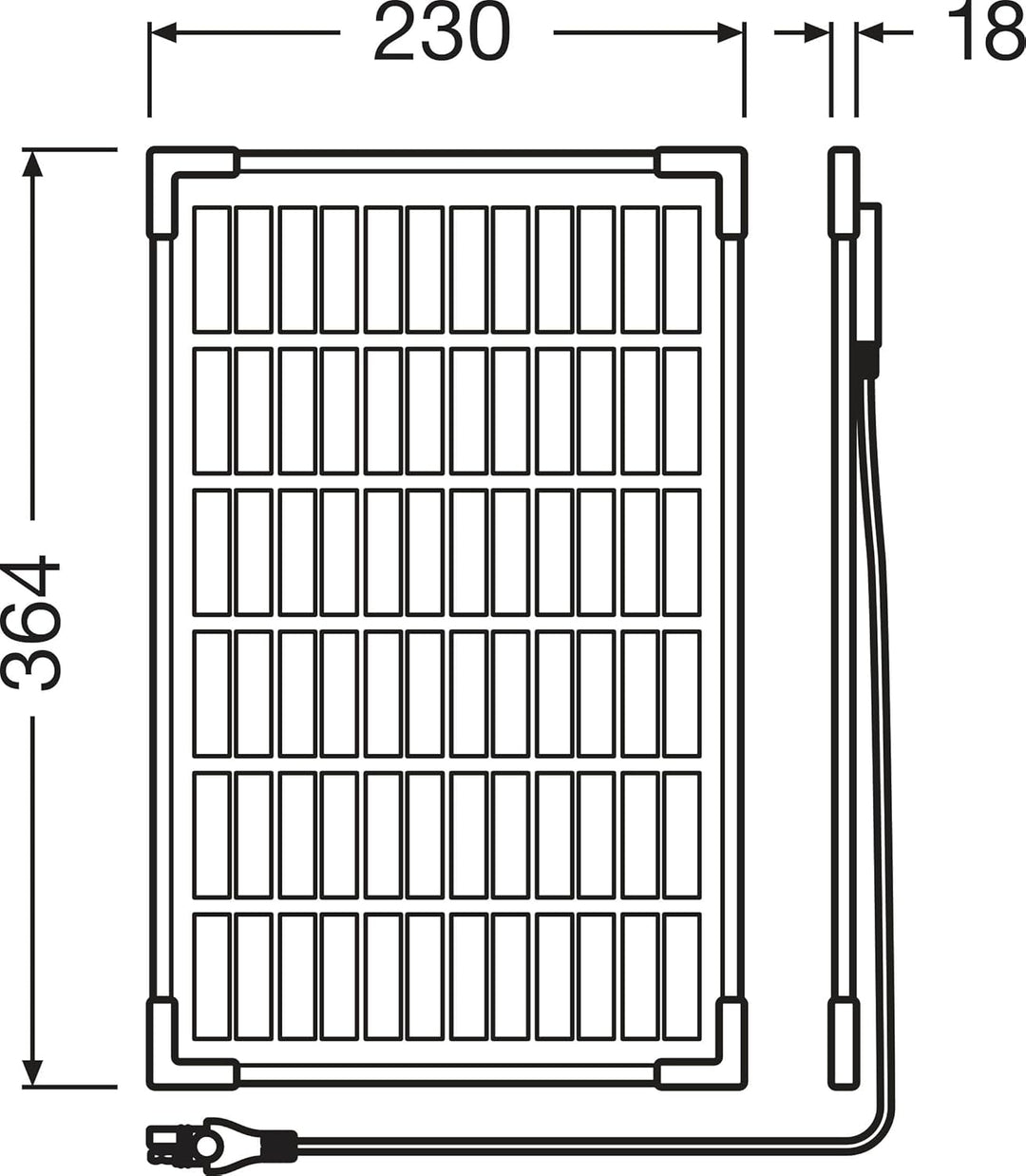 OSRAM BATTERYcharge SOLAR 10W, Solar-Batteriewartungsgerät, 12V Batterieladung, 10W