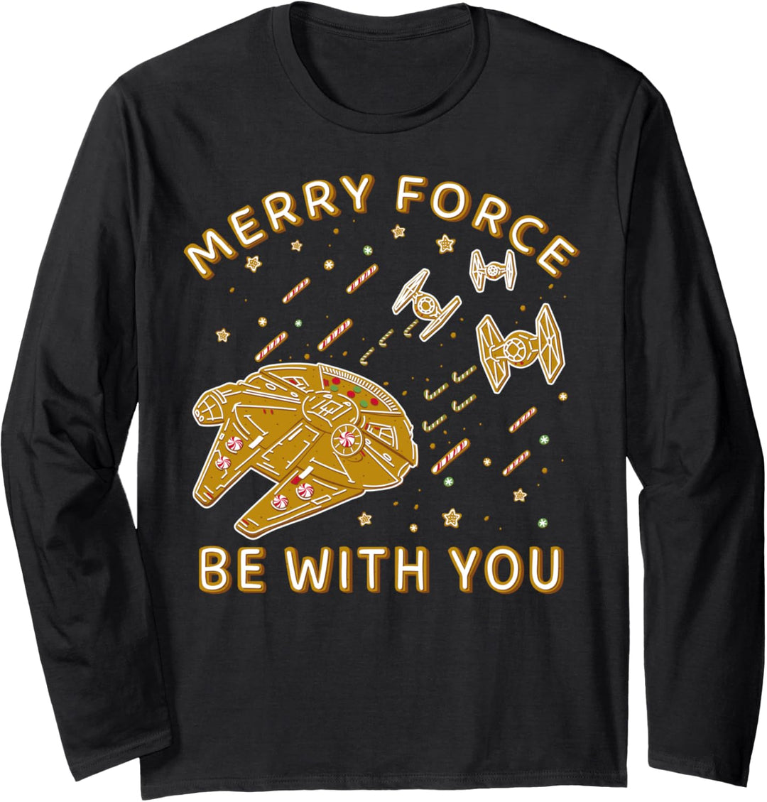 Star Wars Christmas Merry Force Be With You Cookies Langarmshirt