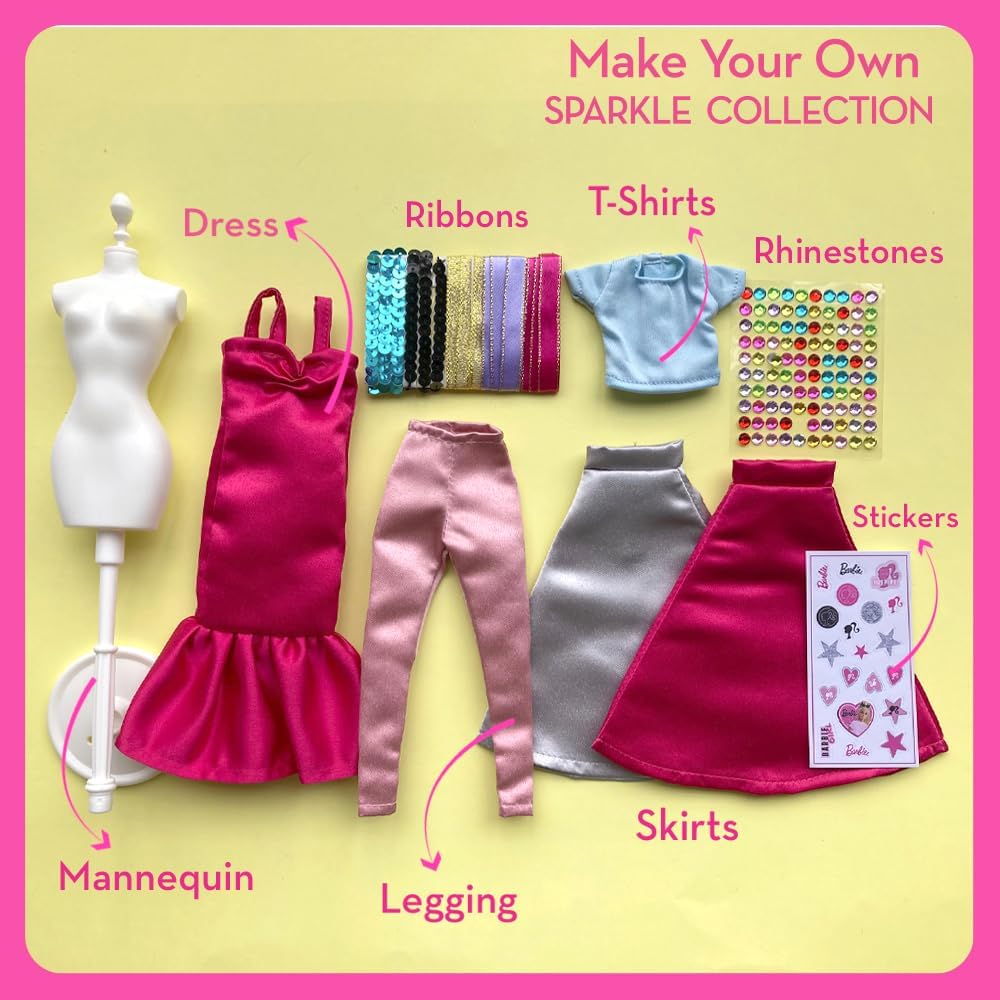 Barbie Make Your Own Outfit - Sparkle Collection 12-calowy, 12-inch (Sparkle Collection)