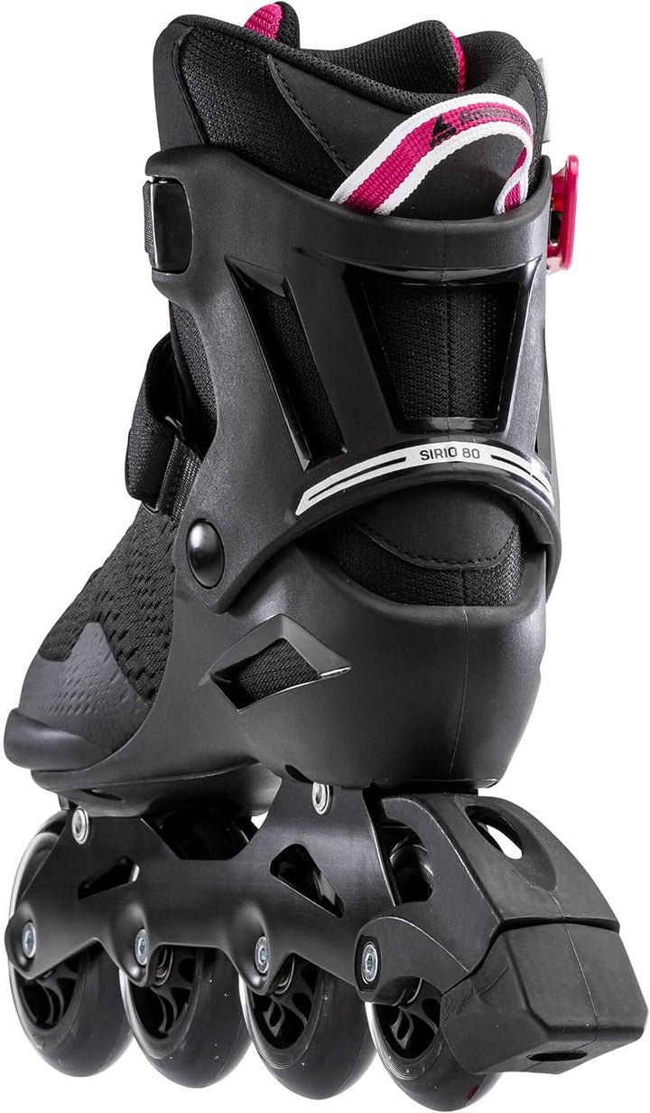 Rollerblade Damen Sirio 80 Inlineskate 240 Black/Raspberry, 240 Black/Raspberry