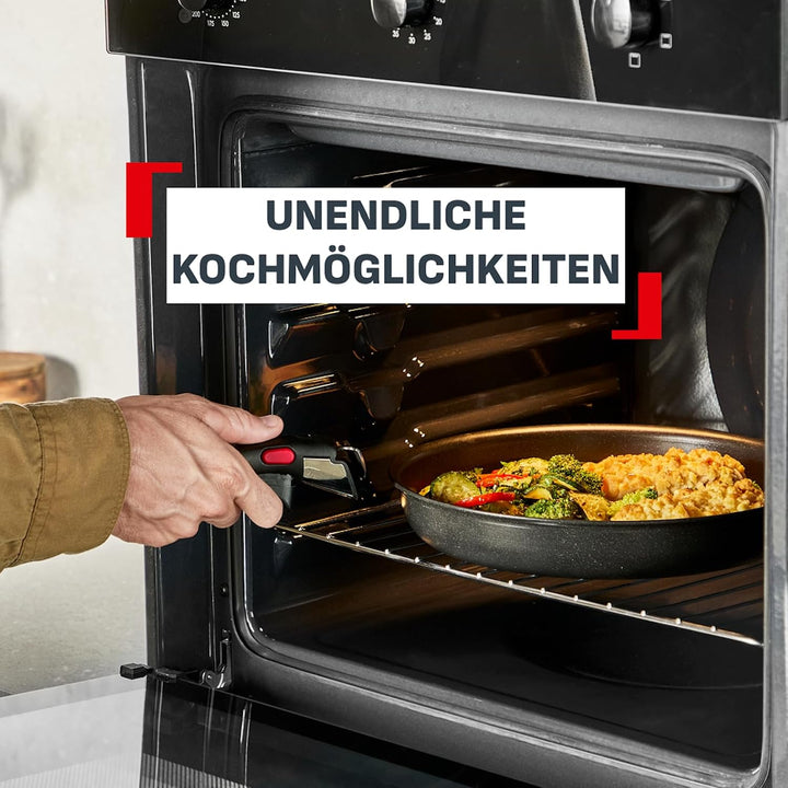 Tefal Ingenio Explore On 3-tlg. Pfannen-Set, Schwarz, L2679102 | keramische Fusion Core Antihaftvers