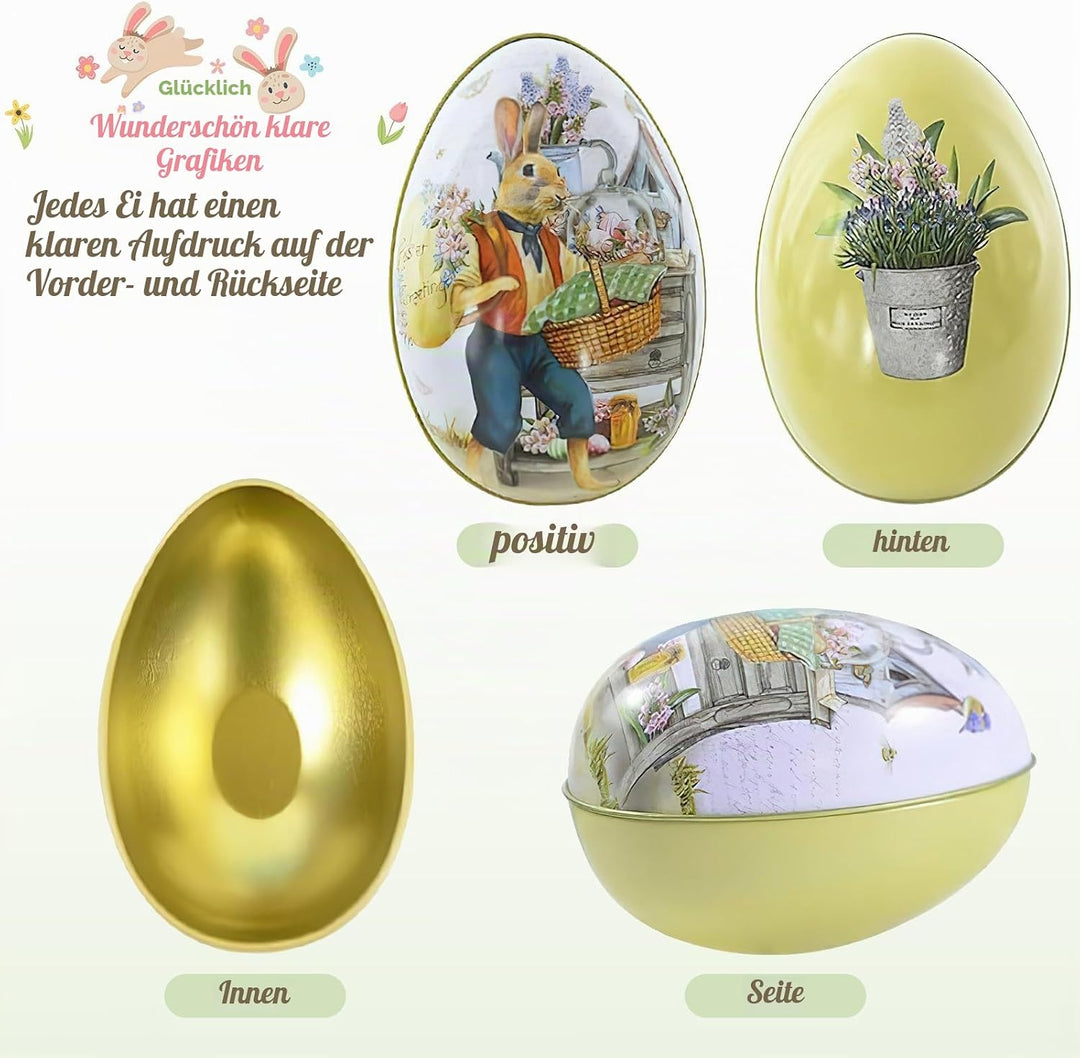 Ostereier Keksdose Metall, Ostereier Süssigkeiten Kasten, Ostereier Metalldosen Keksdose, Ostern Bon