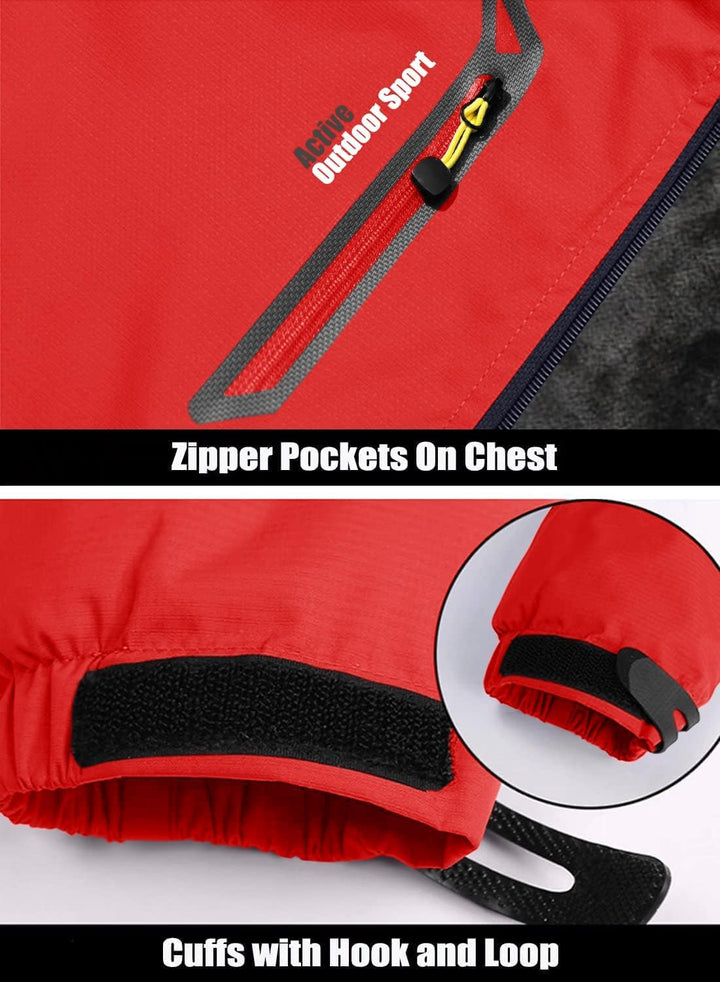 MAGCOMSEN Winterjacke Herren Warm Gefüttert Skijacke Wasserdicht Regenjacke Snowboardjacke Outdoor F