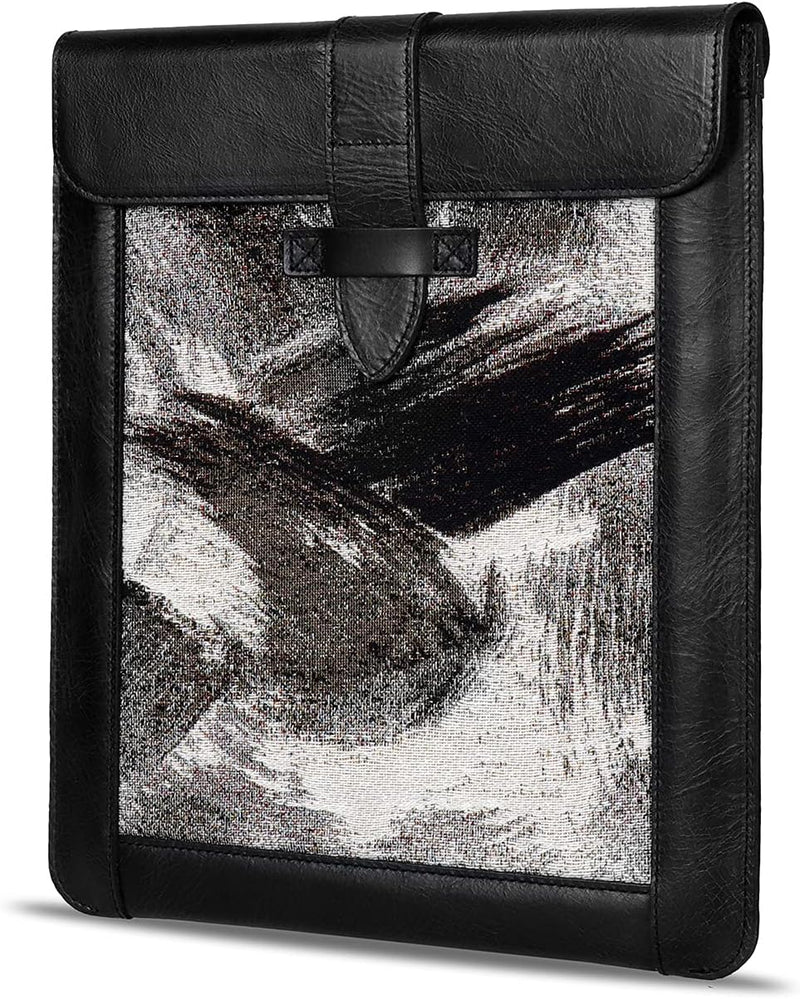 LONDO Echtleder-Ärmeltasche für Ipad - Large Schwarz Large, Schwarz Large