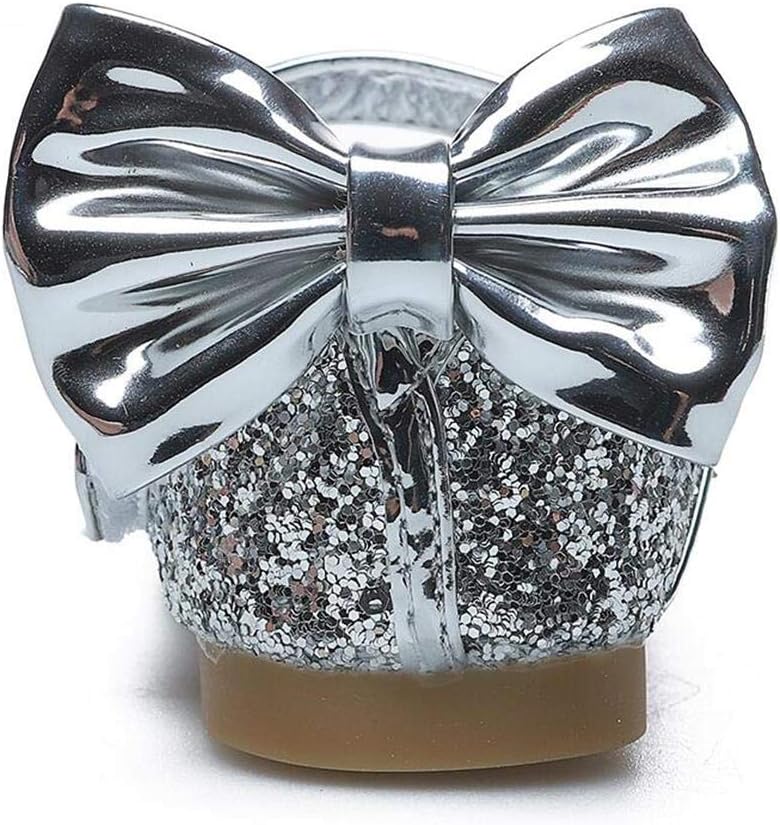PPXID Mädchen Mary Jane Halbschuhe Glitzer Hochzeitsschuhe Prinzessin Taufschuhe Bequem Ballerinas,