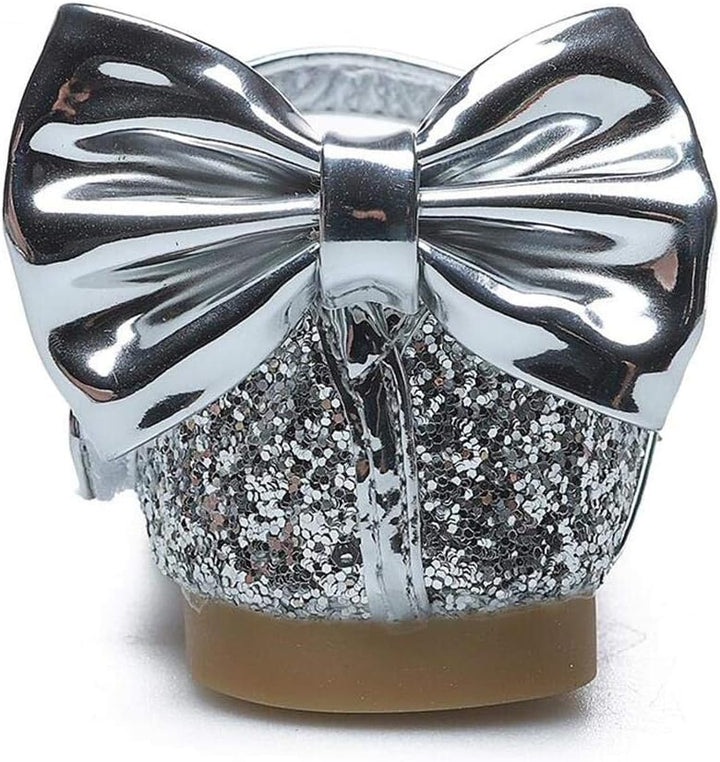 PPXID Mädchen Mary Jane Halbschuhe Glitzer Hochzeitsschuhe Prinzessin Taufschuhe Bequem Ballerinas,