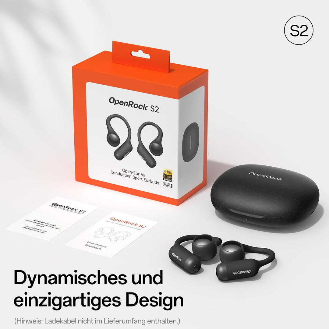 S2 Open-Ear Kopfhörer, 7G-Ultraleicht-Design, Hi-Res LDAC-Audio, dreifach wasserfest, Bluetooth 6.0,