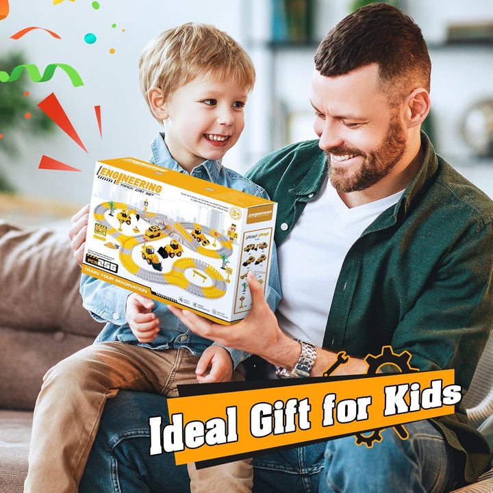 Kinderspielzeug ab 2 3 4 5 6 Jahre, Rennbahn Kinder Geschenk 2-6 Jahre Junge Autorennbahn Spielzeug