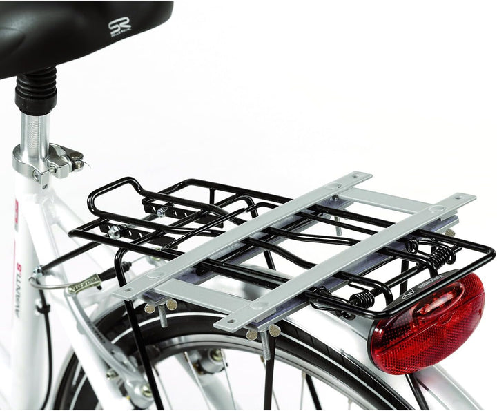 Aumüller Fahrrad-Tierkorb mit Halter, L: 52 cm + Schutzhaube - Gepäckträgermontage