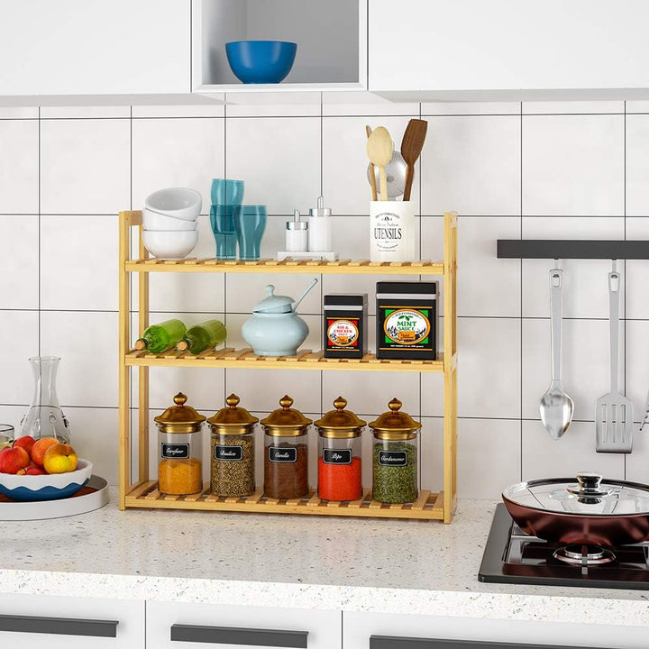 Casaria® Wandregal Holz Hängeregal 60x54cm 3 Ablagen Belastbarkeit 30kg Bad Wohnzimmer Flur Kinderzi