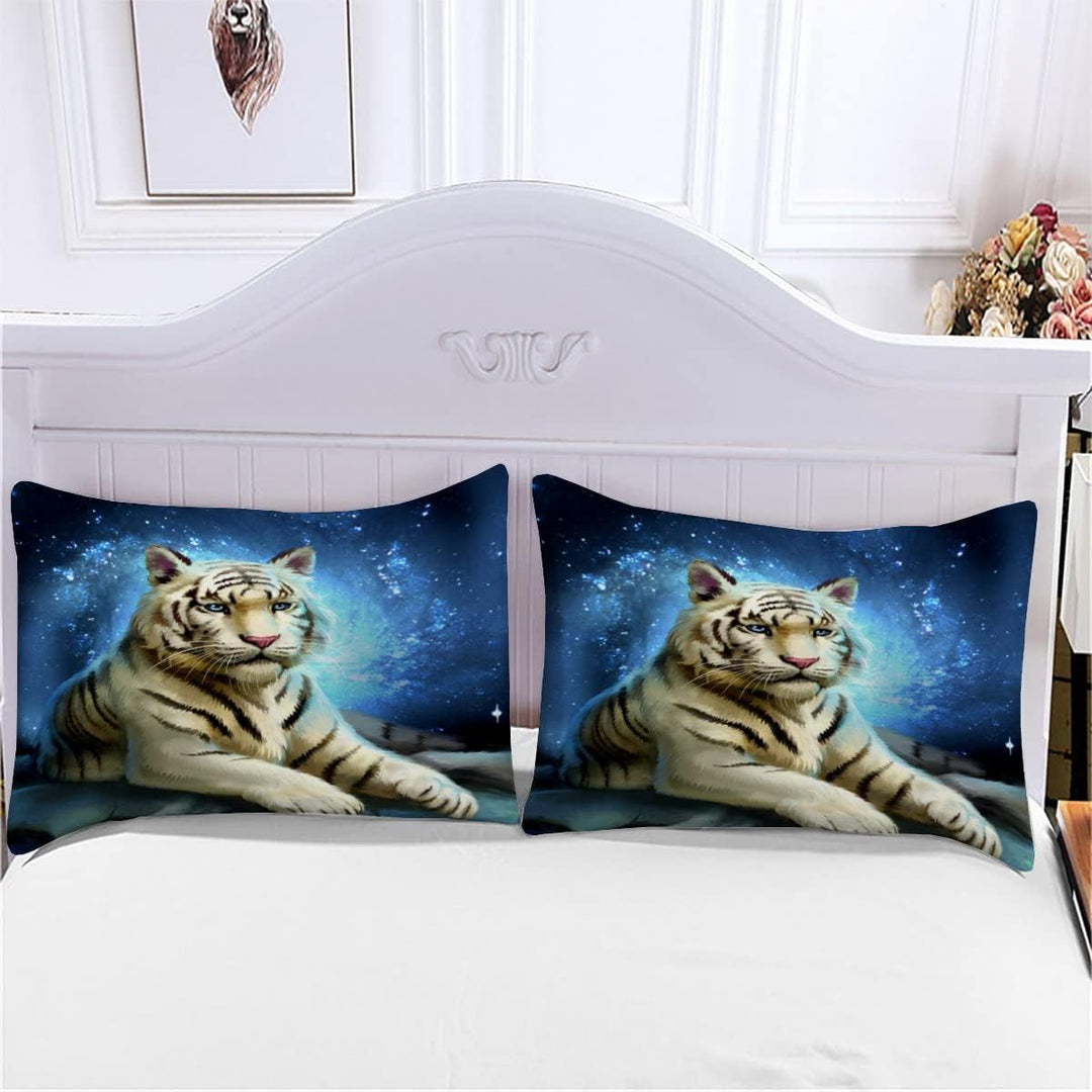 Bettwäsche 135×200 3D-Digitaldruck 2teilig Cartoon-Tiere Bettwäsche-Sets Kinder Mikrofaser mit Reiss
