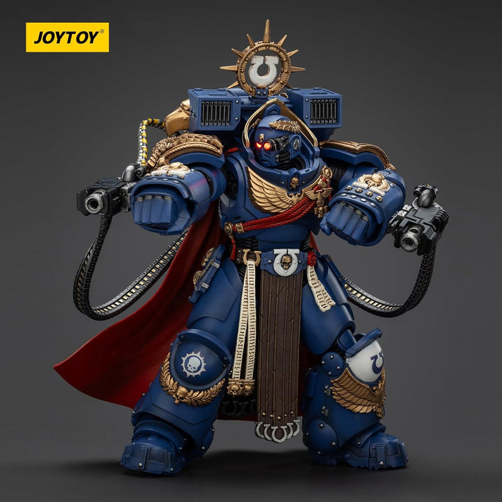 JOYTOY Warhammer 40k Space Marine 2, Ultramarines Marneus Calgar, Chapter Master with MKX Gravis Arm