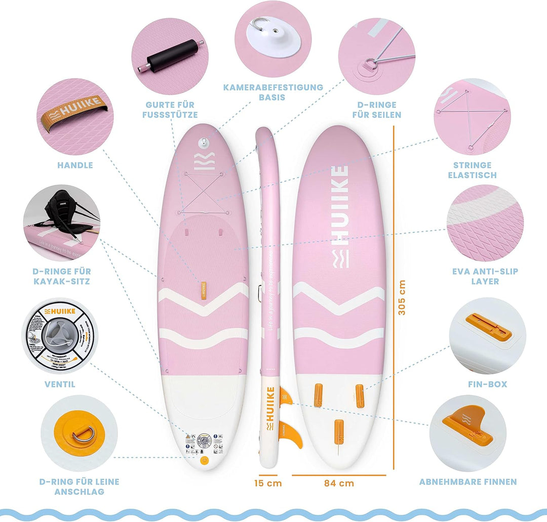Stand Up Paddling Board Hochwertigem Zubehör - HUIIKE | Sup Board, Stand Up Paddle Board mit Dual-Us