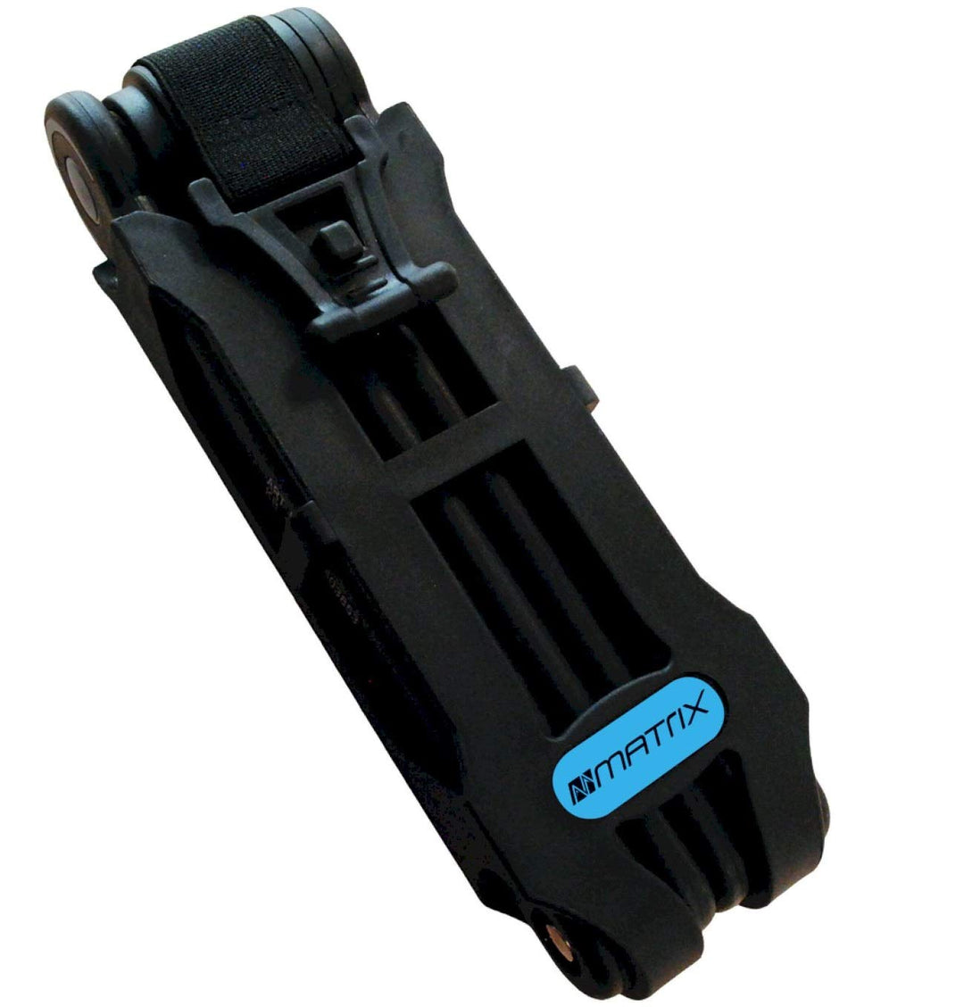 Bike & Co Matrix Folding Bicycle Lock 85 cm with Steel Bracket Black