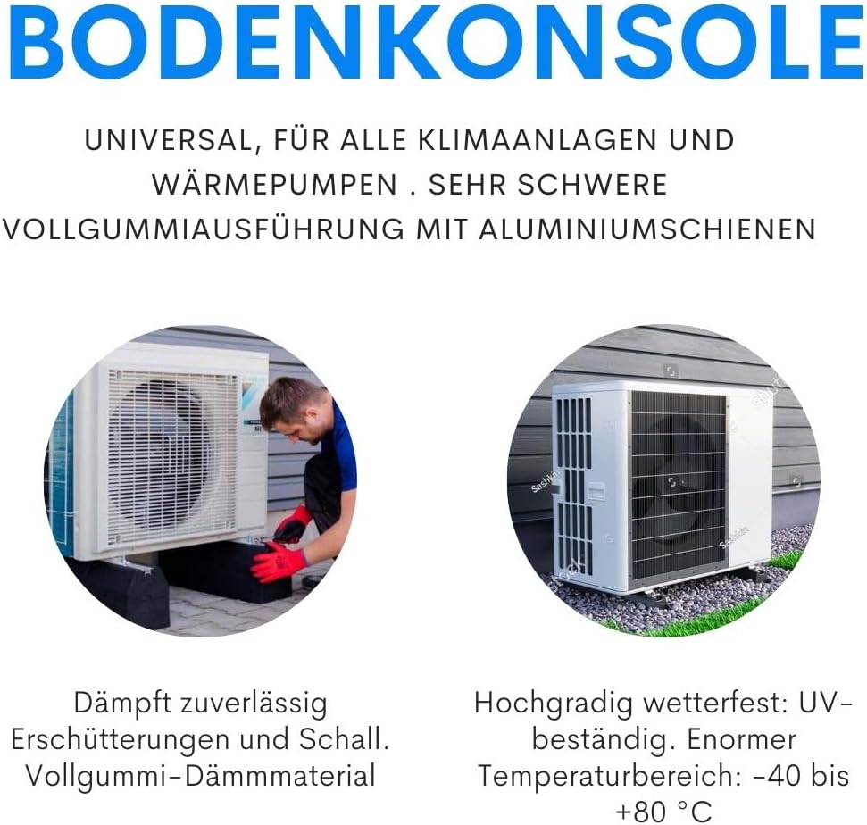 Universal Klimaanlage Bodenkonsole für Split Klima Klimaanlage und Heizung Wärmepumpe Dämpfungssocke