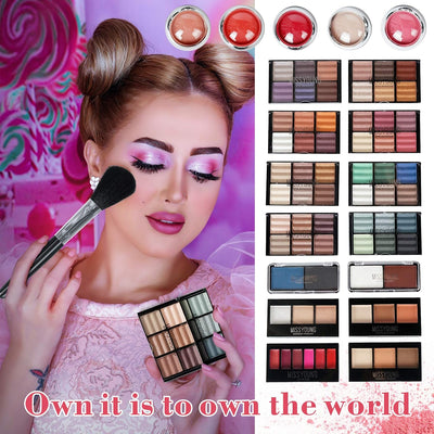 MKNZOME Schminkkasten Make-Up Set, Professionelles Kosmetische Schmink Set mit Lidschatten Lippenglo