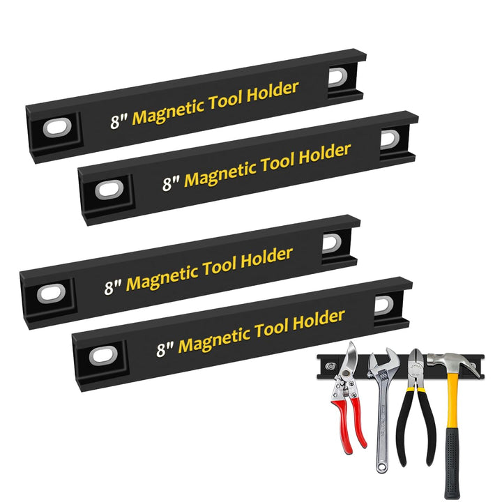 8" Magnetischer Werkzeughalter mit Gummischutz, 4 Pack Magnetstreifen Heavy Duty Tool Magnet Bar, St
