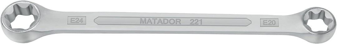 MATADOR Doppelringschlüssel-Satz, 4-teilig E 6 x 8-E 20 x 24, 0221 9080 E 6 - E 24, E 6 - E 24