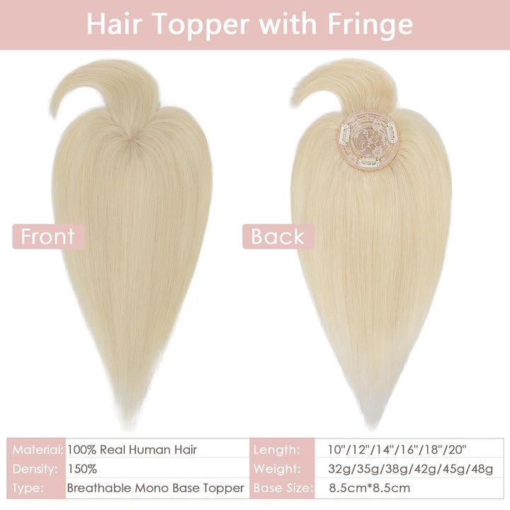 Silk-co Topper Extensions Haarteile Echthaar Clip in Extensions Echthaar Weich Natürlich Glatt Toupe
