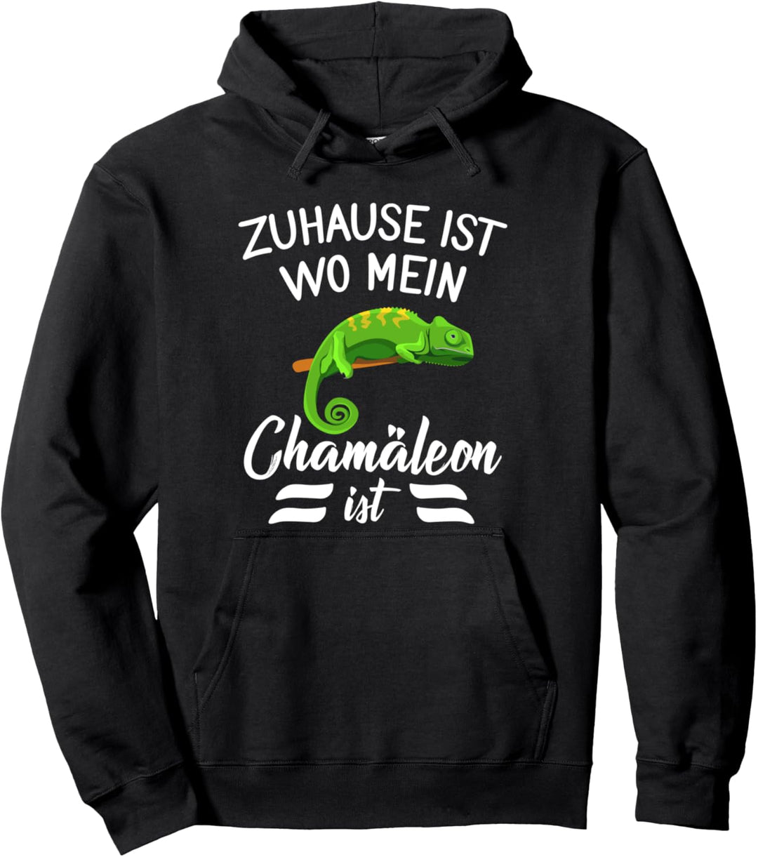 Zuhause Ist Wo Mein Chamäleon Ist Reptil Chamäleon Pullover Hoodie