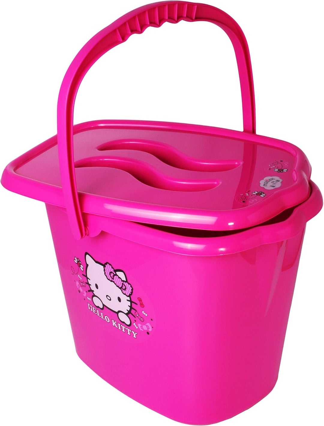 Eimer/Putzeimer/Mülleimer - mit Deckel + Tragegriff - pink - rosa Helllo Kitty - Katze Bieco - geruc