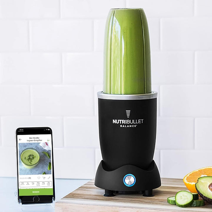 NutriBullet Balance - 1200W schwarz – Mixer mit Extraktor-Klinge macht Superfood aus einfachen Leben