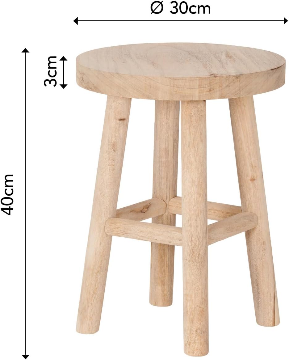 Brixy Hocker Holz - Teakholz - Beistelltisch - Fusshocker - Pflanztisch - Tritthocker - bis 150 kg -