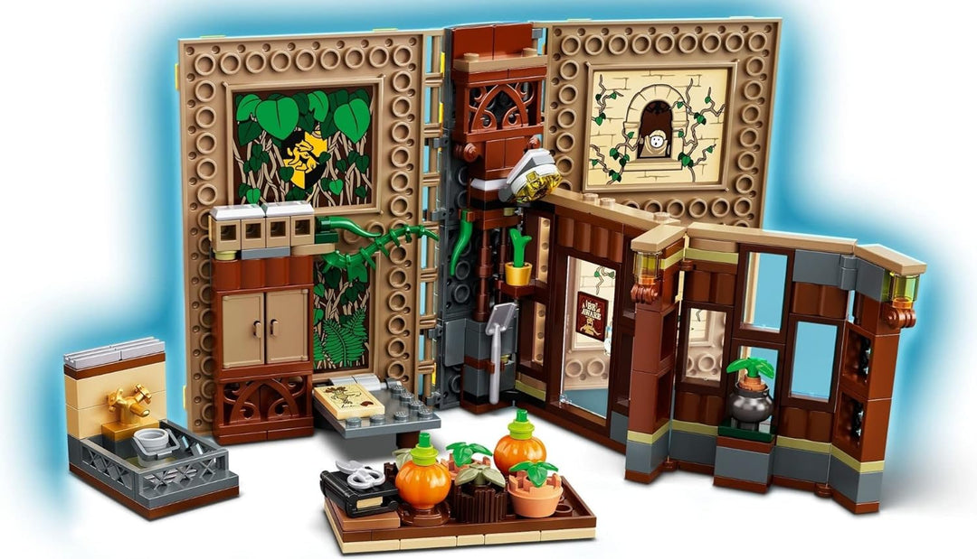 LEGO 76384 Harry Potter Hogwarts Moment: Kräuterkundeunterricht Set, Spielzeugkoffer mit Minifiguren