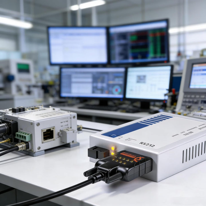 DriverGenius SerialGuardX Series | USB-C zu FTDI RS232 Seriell Adapter, 9 Datenüberwachungs-LEDs, ES